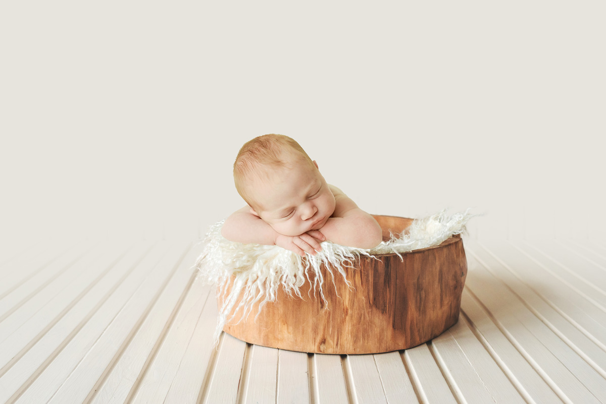 Simple and Elegant Newborn Digital Backdrop for Photoshop Leaves with Wooden Bowl Newborn Digital Backdrop Gender Neutral Newborn Backdrop